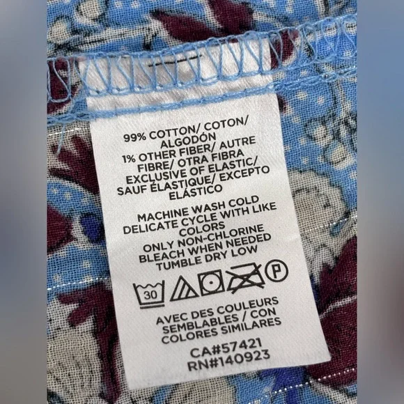 LOFT Blue Floral Blouse - Picture 8 of 11